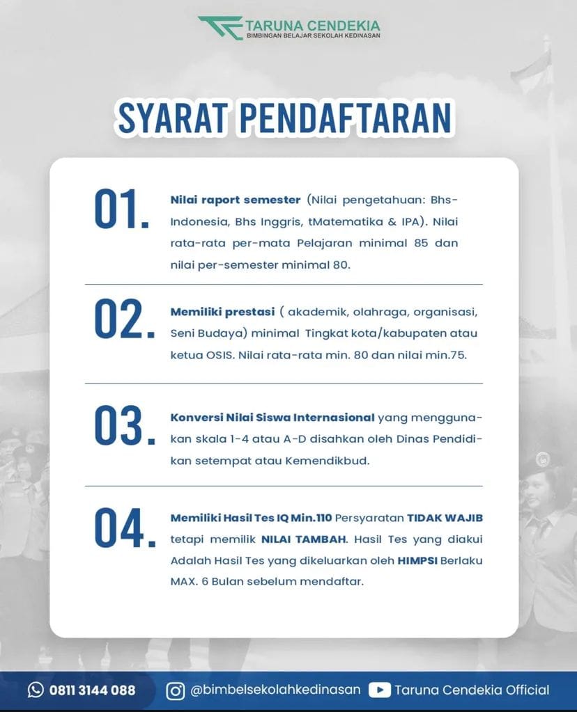 Cara Daftar SMA Taruna Nusantara, Lengkapi Syarat dan Materi Tes